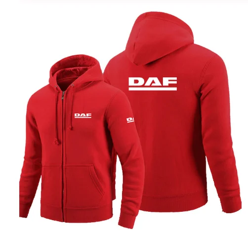 

2020 DAF logo zipper Sweatshirt Men Zipper Hoodies Autumn Hoodie Winter Long Fashion Casual Clothes Z19