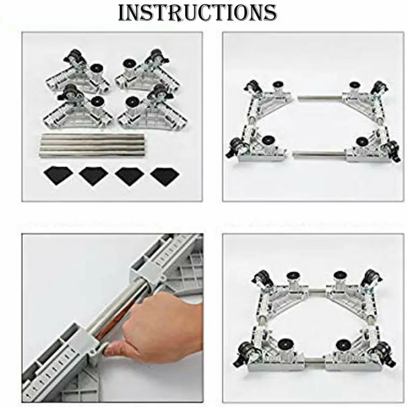 Регулируемый прибор ролик переноса Тележка колеса база ролики стиральная
