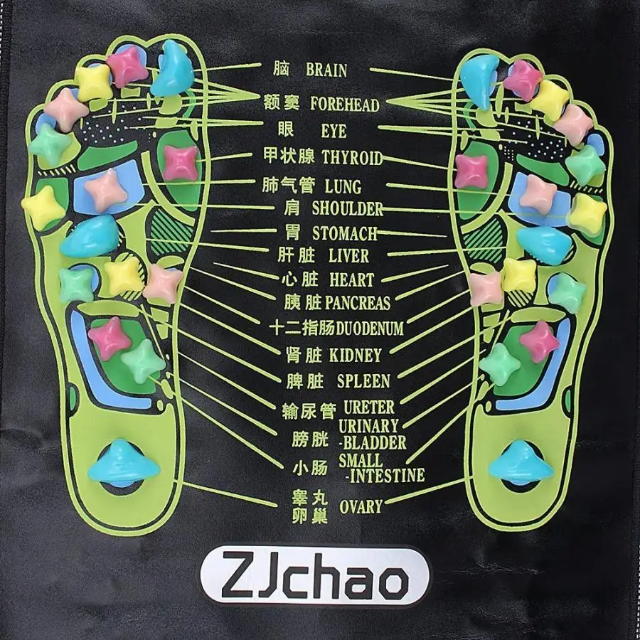 Массажный коврик для ног шиацу рефлексотерапевтический цветной пластиковый