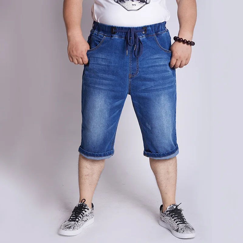 Джинсовые шорты мужские джинсовые свободного кроя на лето размеры 42 44 46 7XL 2020 |