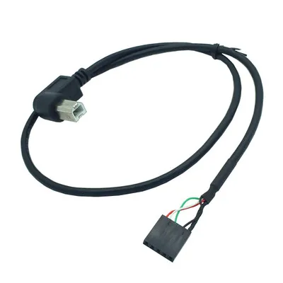 50 см usb 90 Угол B штекер к 1x 5Pin гнездо 2 54 USB заголовок PCB материнский кабель |