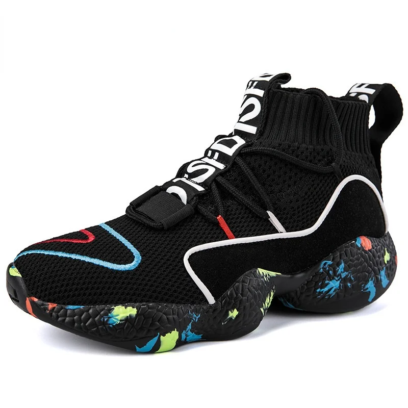 

Men Socks Casual Sneakers Women Platform Flat Knit Breathable Couples Footwear Fly Woven Mesh Outdoor Comfortable Trainers
