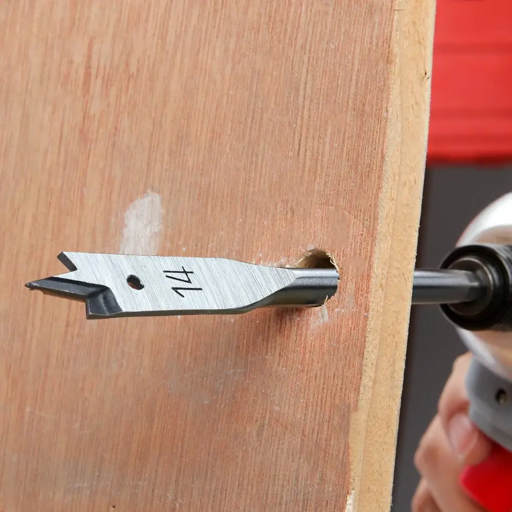 

WORKPRO 13-Piece Spade Drill Bit Set in Metric Paddle Flat Bits for Woodworking,Nylon Storage Pouch Included