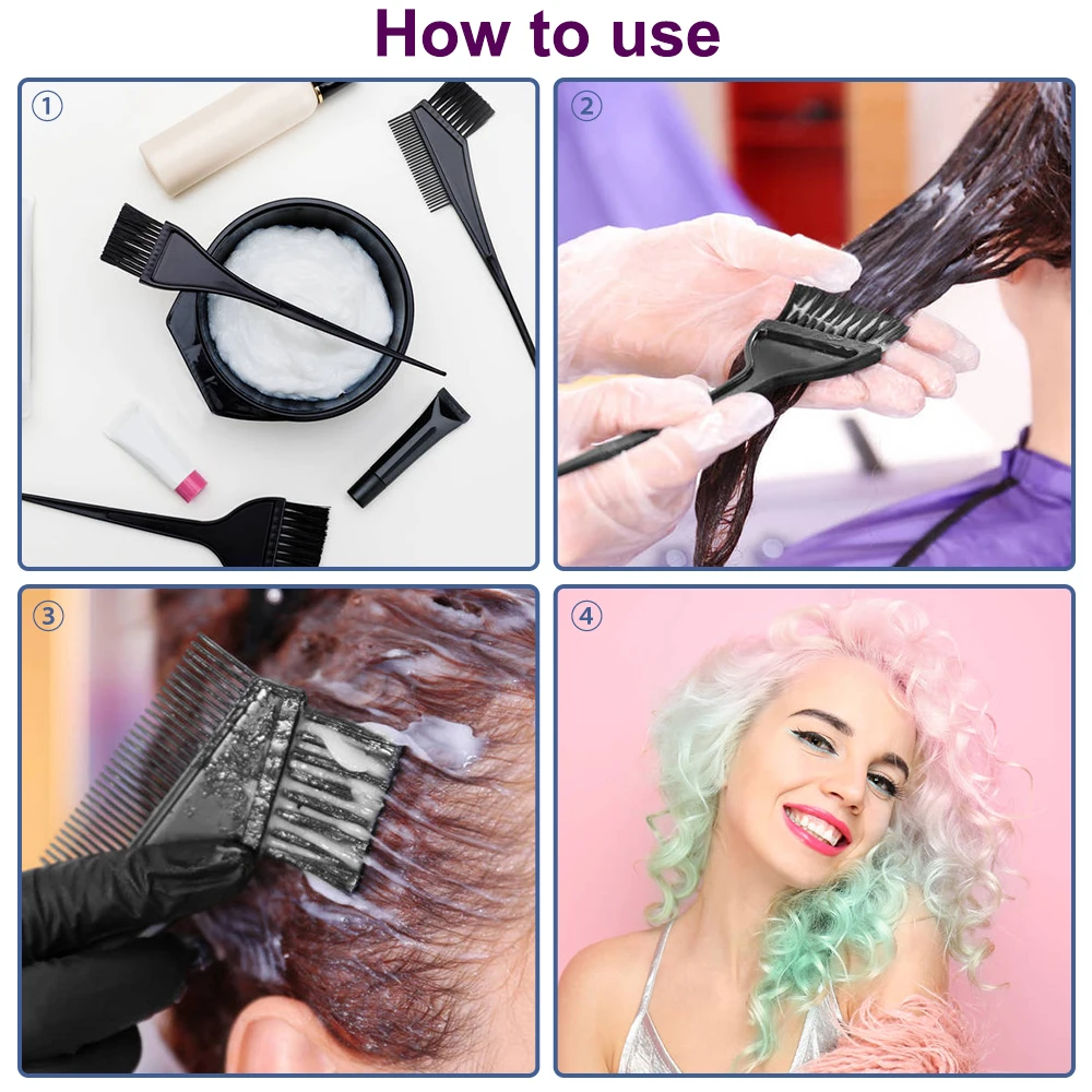 Раскраска для волос расческа набор кистей окрашивания завивка смешивание краска