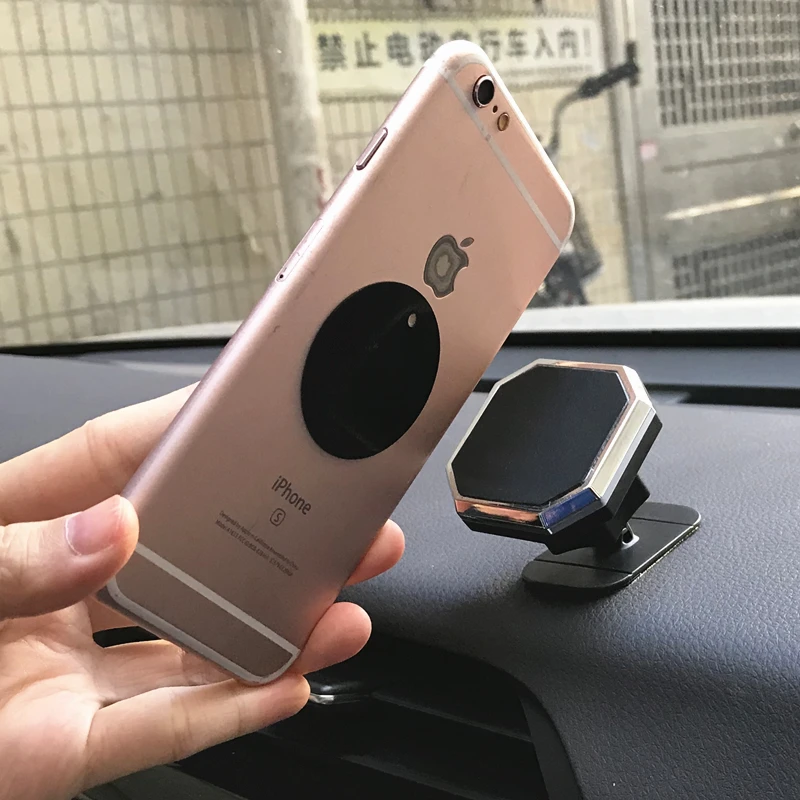 Мини магнитный автомобильный держатель для телефона iPhone XS MAX Samsung универсальный