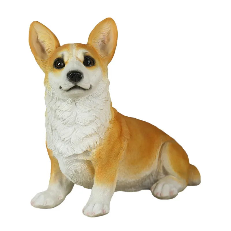 

Моделирование домашних питомцев ручной работы, украшение для щенков, модель корги для собаки, сада, гостиной, ТВ-кабинета, домашнее украшени...