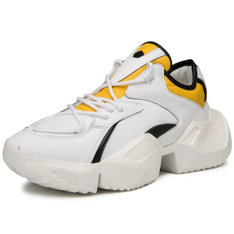 2019 Для мужчин ботинки с массивным каблуком качественные дышащие из