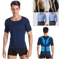 classix men body toning t shirt slimming body shaper posture shirt belly control gynecomastia vest compression man tummy corset
