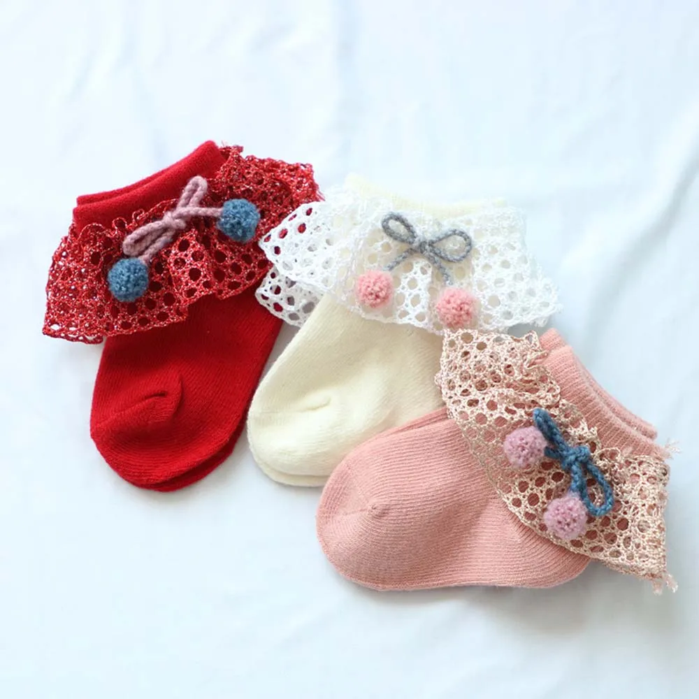 

Милые летние кружевные носки с бантом для маленьких принцесс и девочек ясельного возраста, детские носки с оборками, носки до щиколотки с ви...