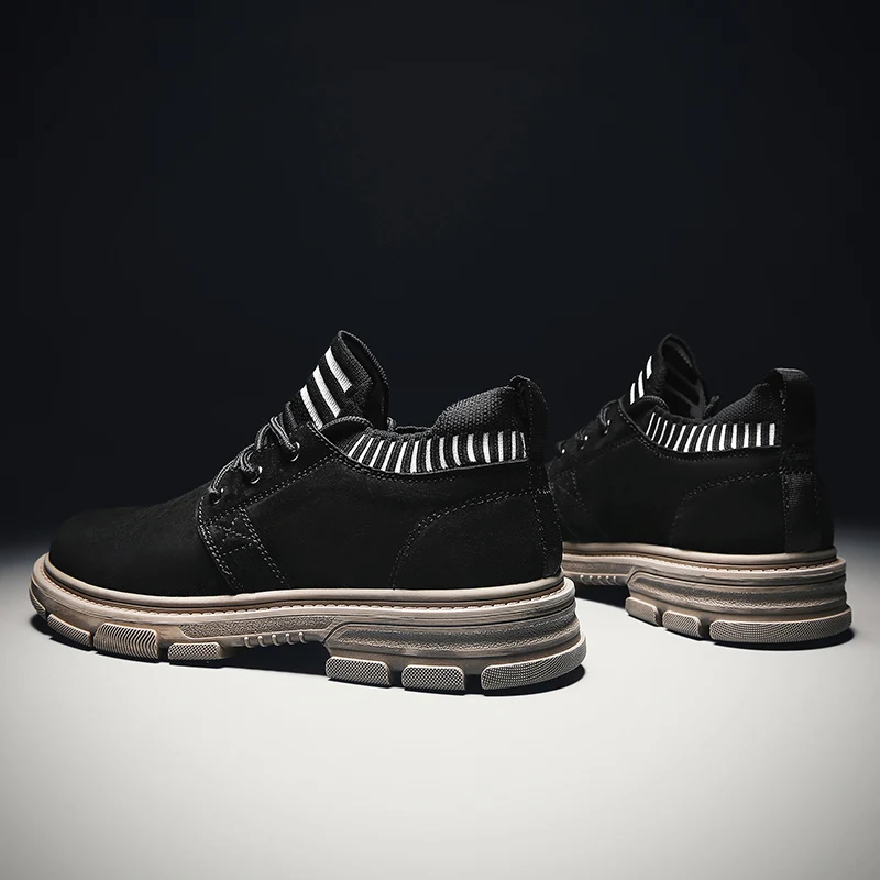 

Men's Casual Wear Low Shoes Zapatos Hombre Casual Sneakers Men's Leather Mens Luxury Men 2020 Loafers Man Fashion Black