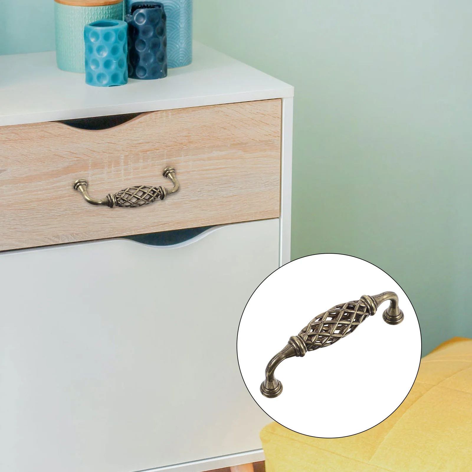 

5pcs Antique Style Furniture Handles Decorative Door Pulls for Drawer Closet