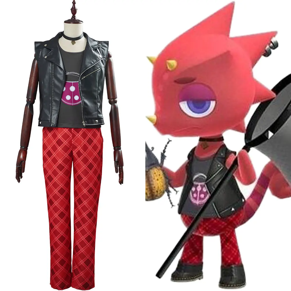 

Animal Cosplay Crossing Flick Cosplay Costume Adult Vest Pants Suit Outfit Halloween Carnival Costume Fancy Dress