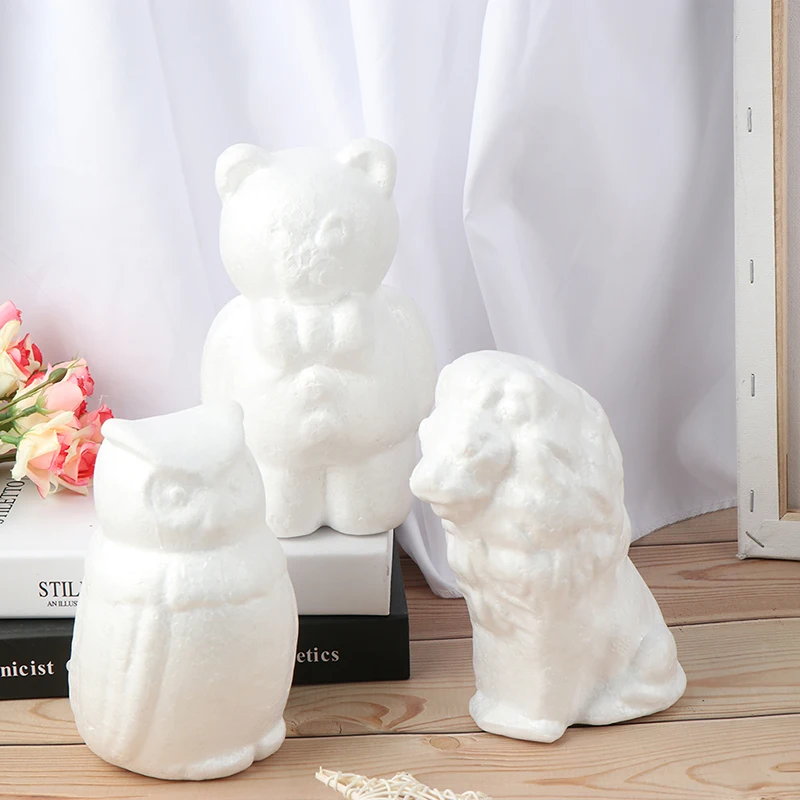 9 стилей искусственный цветок роза мишка сделай сам белый пенопласт для подарков