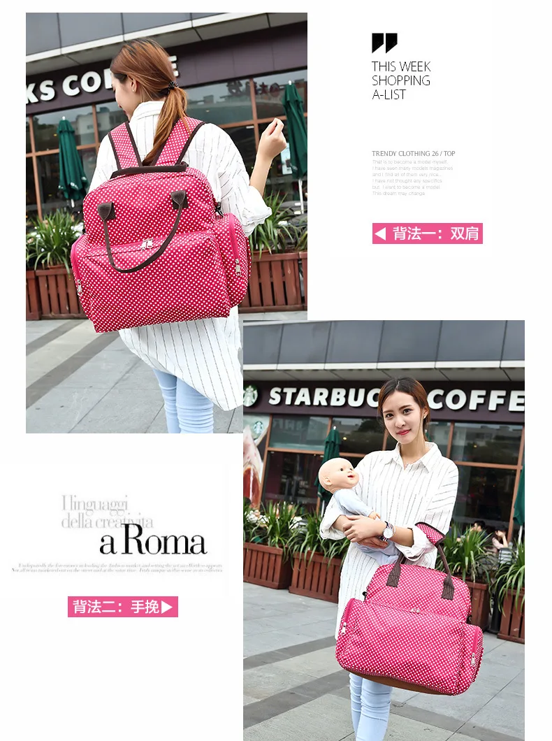 

Large Women Backpack Multifunctional Mummy Bag Backpack Diaper Bag Waterproof Baby Nappy Bag With Changing Pad Stroller Bag