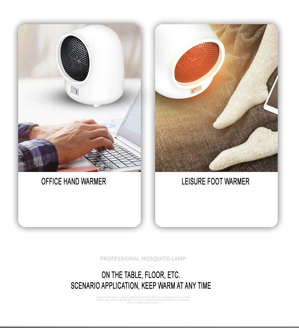 

Portable Electric Heater Fan Warm Electric Desktop Mini Air Heater for Home Room Office Space Office Winter Warmer Fans QN28