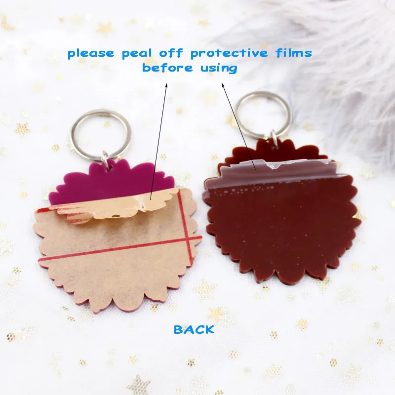 (1 шт.) 63 5 мм кофейный Блестящий акриловый брелок в виде подсолнуха диаметром 2