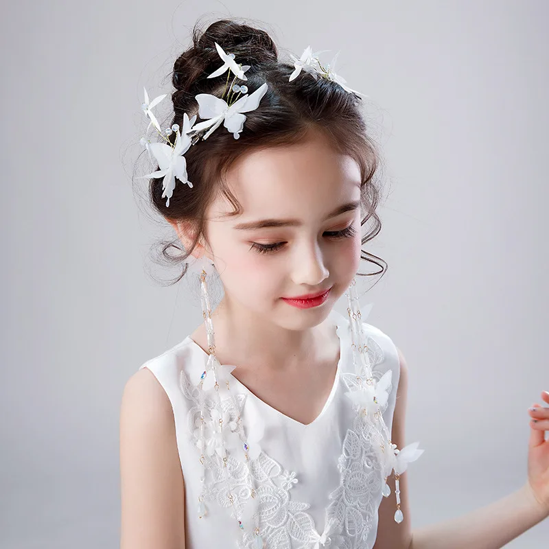 

Children's Headdress Girls Butterfly Head Flower Party Show Catwalk Photography Hair Accessories Cdren Birthday Accessories