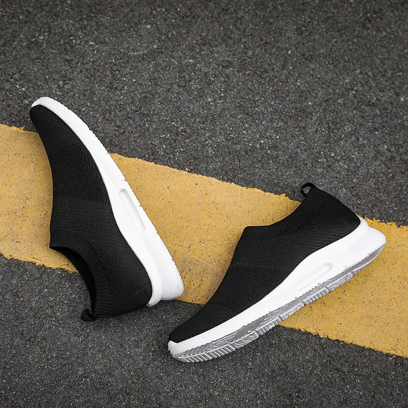 

For Men Sneakers Men Casual Shoes Fashion Solid White Knitting Mens Hot Sale Breathable Zapatos Informales De Hombre