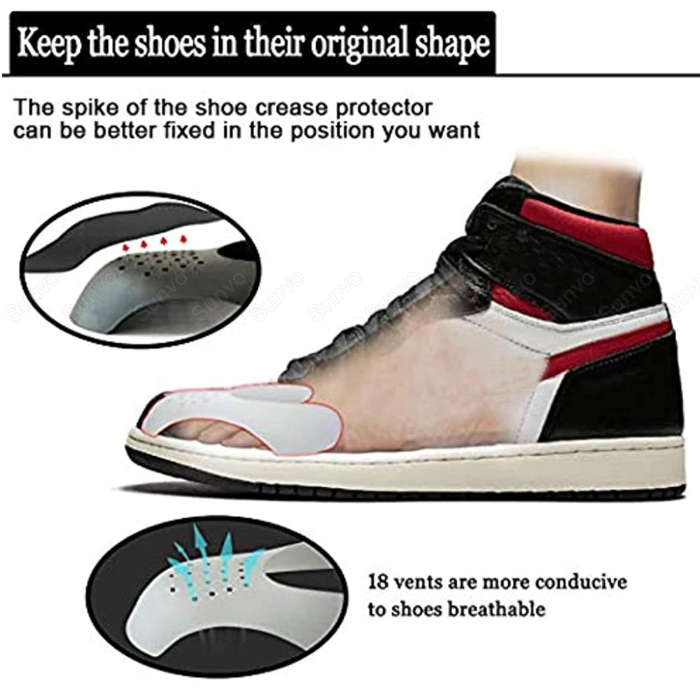 2 Pair Anti Crease Shoe Head Protector for Casual  Anti Wrinkle Shoe Toe Caps Support Stretcher Expander Shoes Protection