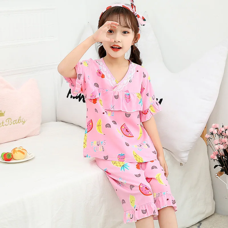 Новинка 2021 хлопковые детские пижамные комплекты одежда для маленьких девочек