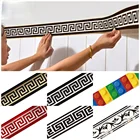 10*200 см греческие бордюрные строительные блоки, настенные бордюры, водонепроницаемые самоклеящиеся настенные наклейки для кухни, ванной, домашний декор