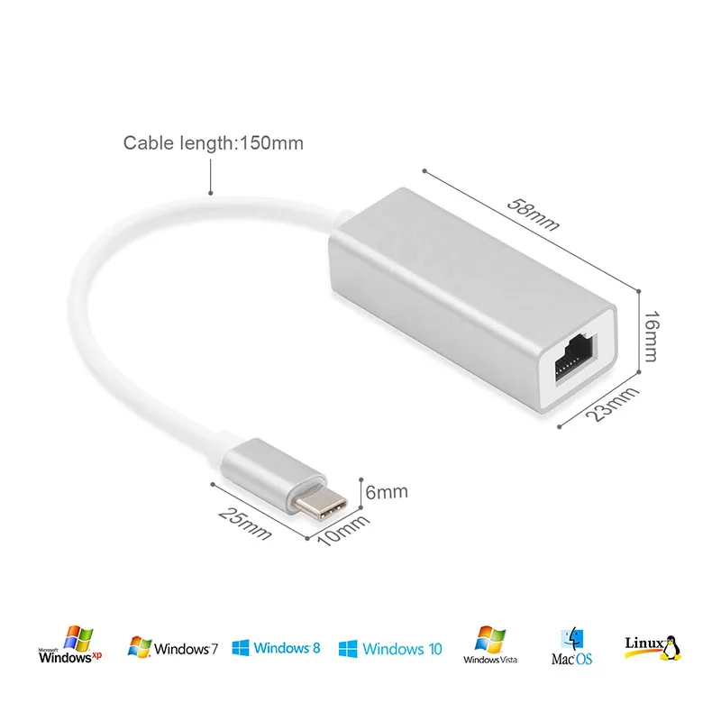 Сетевой адаптер USB C к Lan RJ45 100 Мбит/с | Компьютеры и офис