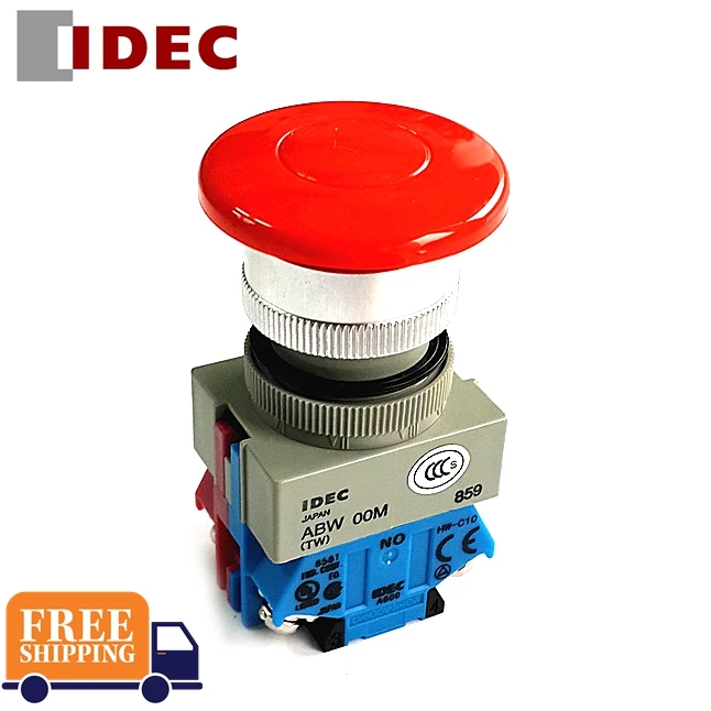 

5PCS IDEC SWITCH ABW 22mm ABW410 ABW411 ABW401 G R B Y 1NC 1NO Self-reset button SWITCH ABW411R ABW411G