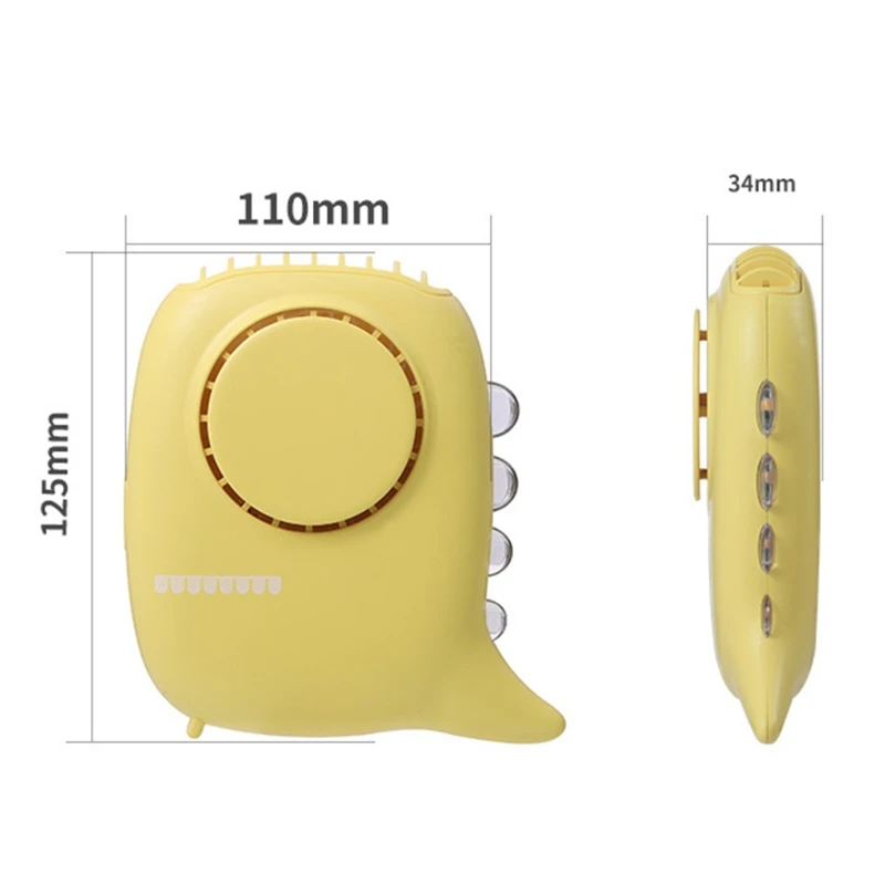 

Portable Hanging Neck Fan USB Nihgt Light 3 Speed Adjustable Air Cooler Handheld for Travel Home Office Use