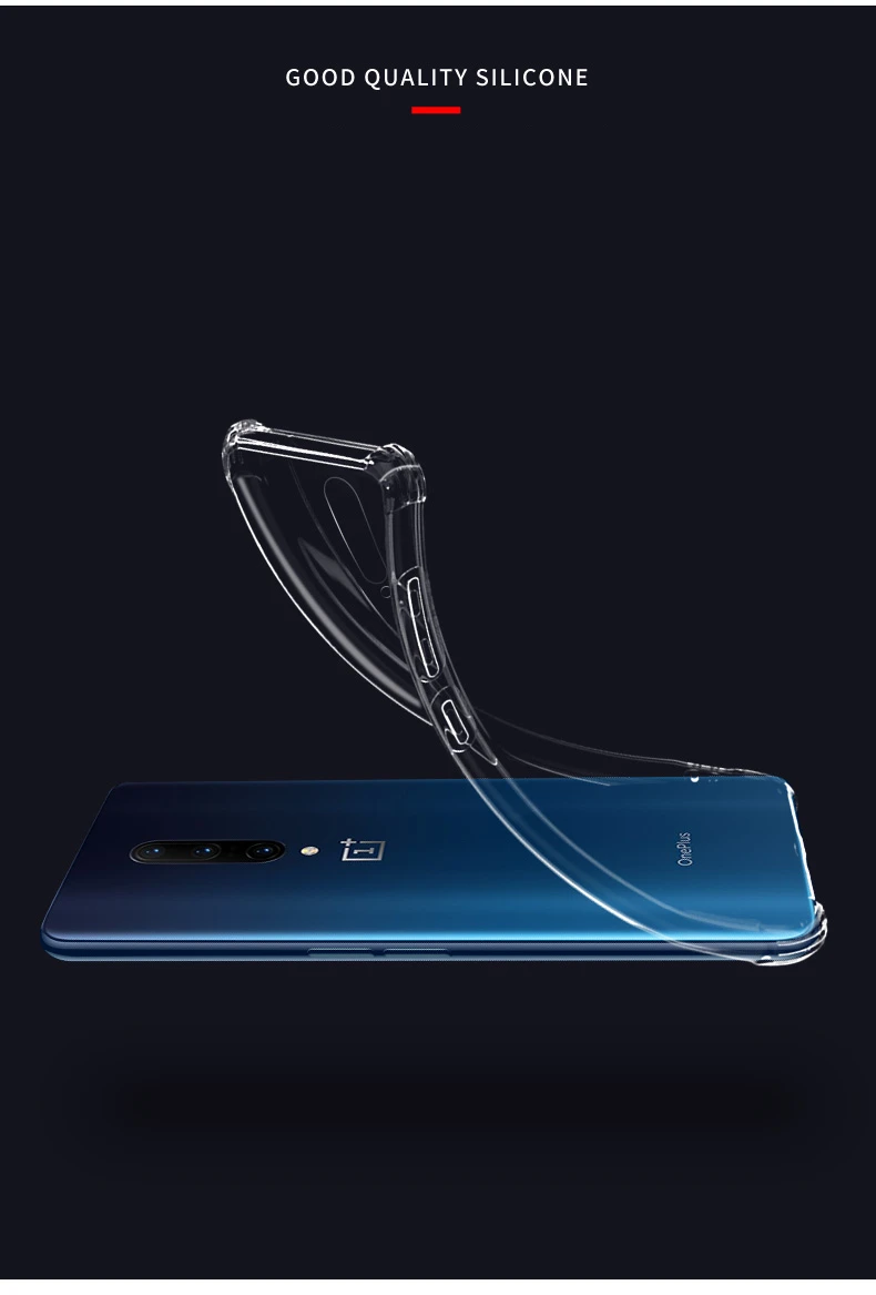 Для oneplus 7 pro чехол анти-осенний Мягкий ТПУ силиконовый чехол для oneplus 1,5 мм толстый прозрачный чехол для oneplus 7 pro