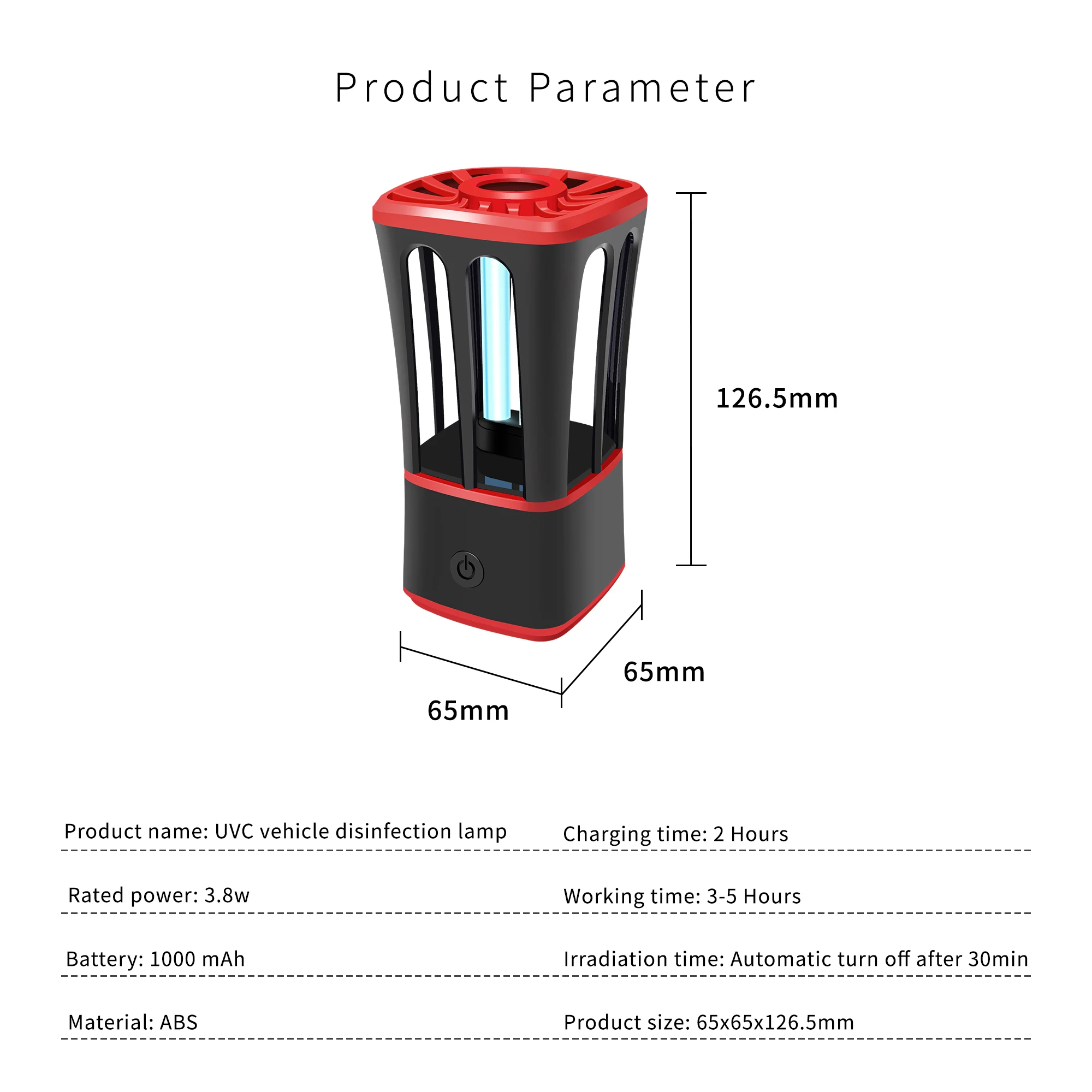 Portable Travel UVC Disinfection Lamp Ozone USB Rechargeable UV Light Sterilizer Kill Mites Quartz Germicidal Lamps Phone Room | Освещение