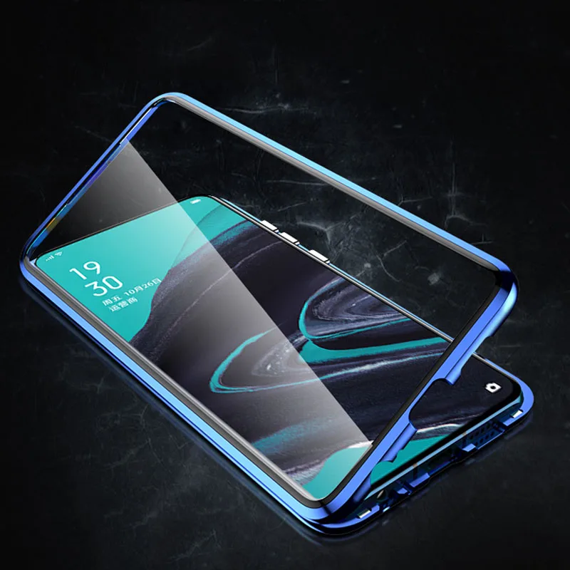 Чехол для Samsung Galaxy A10S A20S 360 двухсторонний металлический магнитный стеклянный