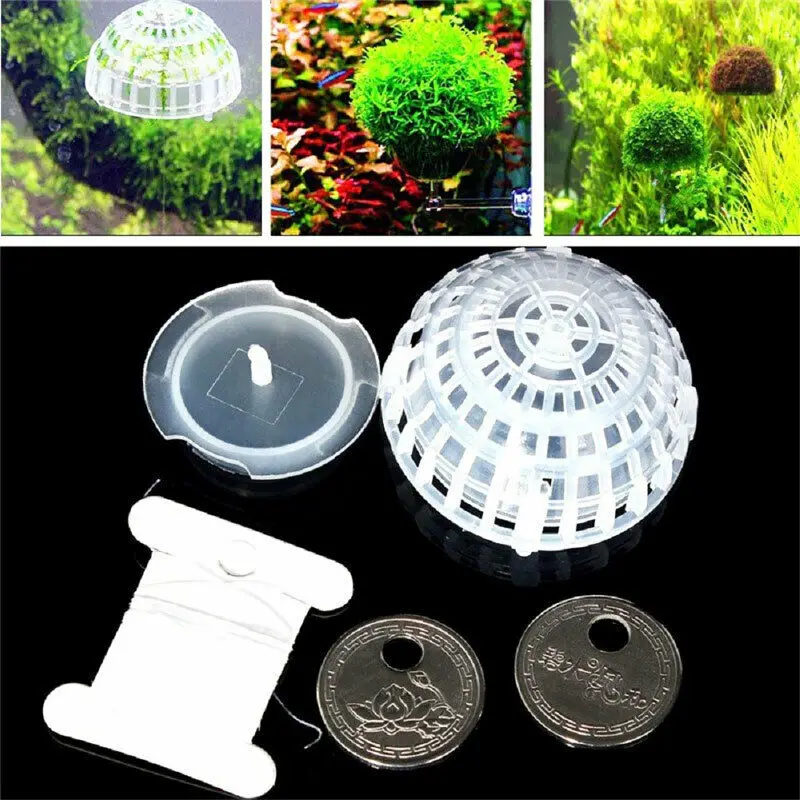 5 см аквариума медиа мох мяч в прямом эфире фильтровальная установка для