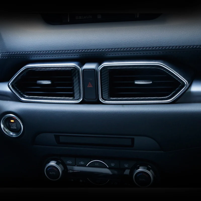 

For Mazda CX-5 CX5 CX 5 2017 2018 2019 Car Dashboard Air Vent Trim Cover Outlet Bezel Frame Garnish Molding Surround Accessories