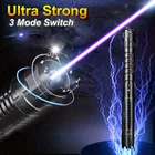 JSHFEI 10 миль реальная мощность военный 3-Mode 450nm Фокусируемый синий горящий лазер с замком и чехол (черный)