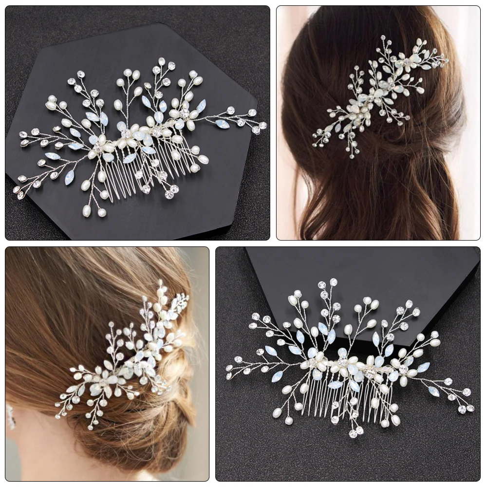 

1pc Bride Crystal Hair Comb Ornament Stylish Wedding Hair Accessories for