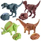 Складная игрушка-динозавр, Детская модель, деформированное яйцо, коллекционные Игрушки для девочек и мальчиков, обучающая игрушка, Игрушки для детей
