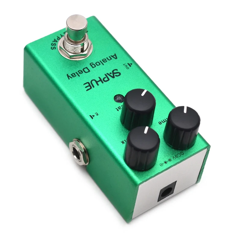 saphue elektrische gitarre analog delay zeitmixwiederholen knopf wirkung pedal mini einzigen typ dc 9v true bypass free global shipping