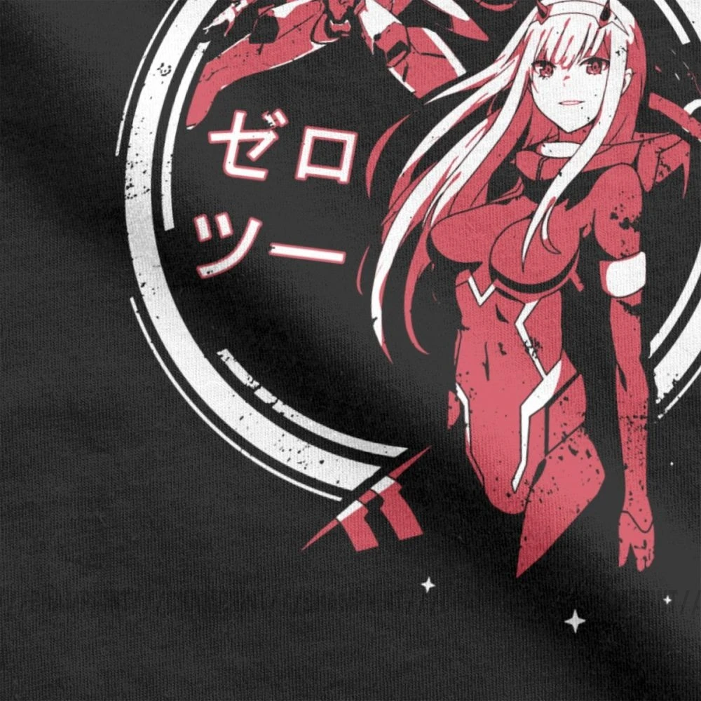 Футболка Zero Two Strelitzia Darling в Franxx Мужская футболка 100% хлопок футболки забавный