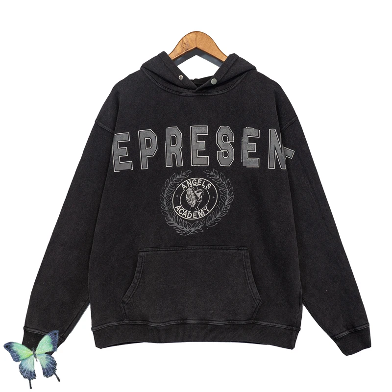 

American Washed Distressed Vinatge High Street Represent Hoodie Sweatshirt