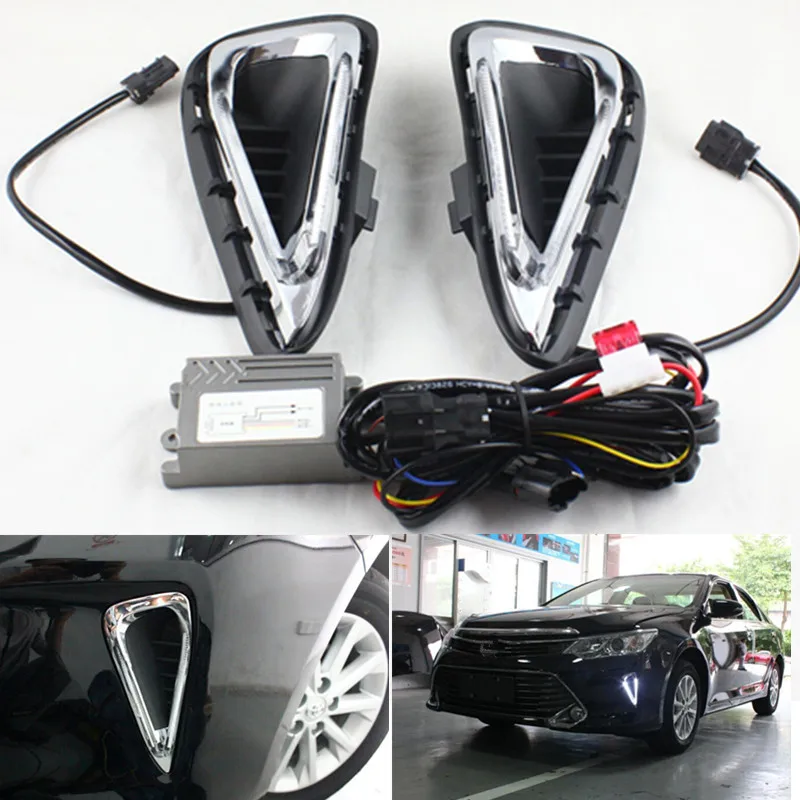 FSYLX светодиодный дневный ходовой светильник drl для Toyota Camry xenon Белый