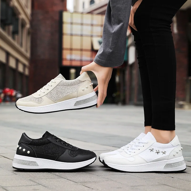 Весенне осенняя Повседневная Женская Вулканизированная обувь Новинка Модные