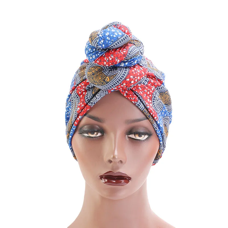 

Knotted 3D Flower Turban Hat for Women India Cap Headwear Beanie Bonnet Head Wrap Hair Accessories 2019 Winter New Fashion Warm