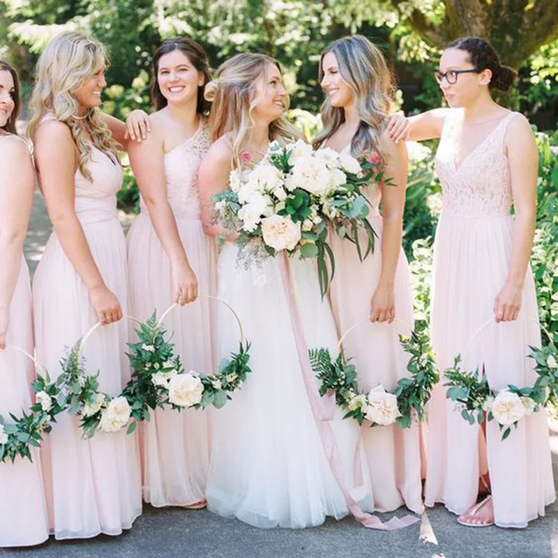 Рождественская гирлянда венок Золотой металлический Железный цветочный ободок