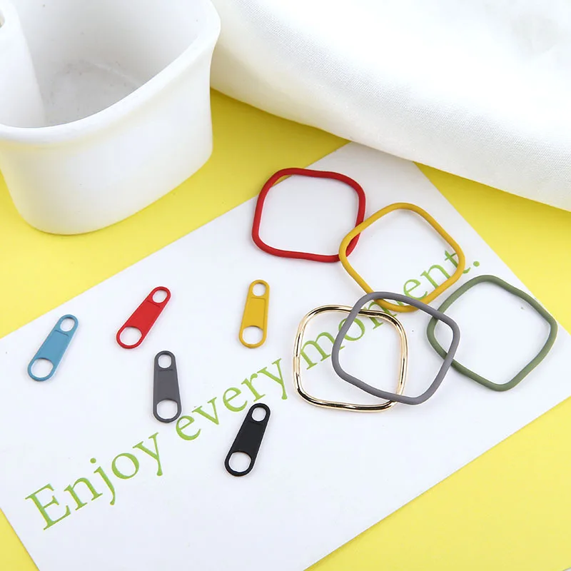 

Mini Order 10pcs Enamel Alloy Charms DIY Jewelry Findings Oil Drop Earring Accessories Material Square Rectangle Geomtry Charms