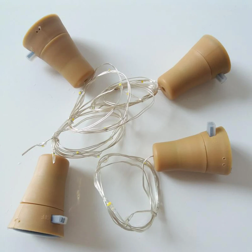 1 м/2 м Солнечная энергия светодиодный гирлянда DIY Сказочный инструмент для установки пробок в бутылки свет 10/20 светодиодный s гирлянда подвесные светильники для рождества Хэллоуин
