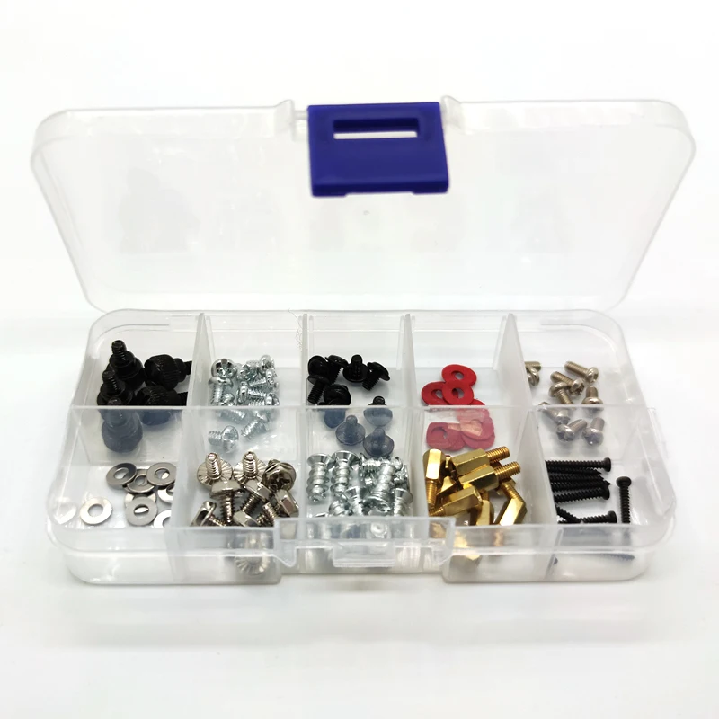 95Pcs Desktop Computer Chassis Screw PC Motherboard Screws washer with box