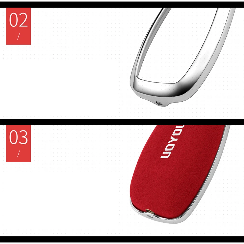 Чехол из натуральной кожи с оцинкованным сплавом для автомобильного ключа Ford Fiesta