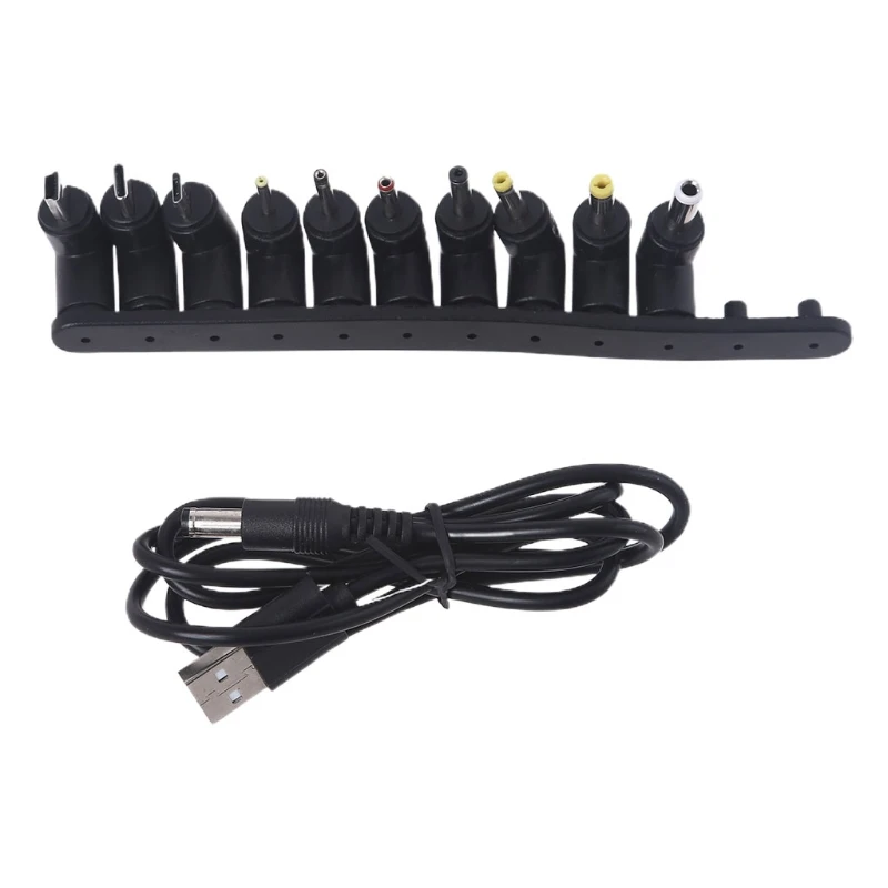 

Универсальный 10-в-1 5 в USB-кабель для 5,5/4,0/3,5/2,5 мм Micro USB/Type C/Mini USB шнур питания для смартфона вентилятор динамик LED