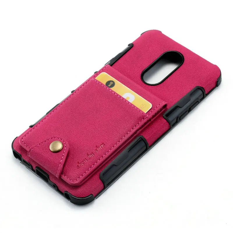 Для LG V30 чехол из ткани TPU Coque Fundas Etui для LG Stylo 4 Чехол LG Q Stylo 4 отделения для карт задняя крышка на LG V30 Stylo4 тканевый чехол - Цвет: Розово-красный