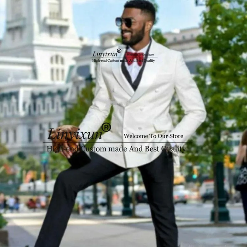 

Fall Mens Custom 2 Piece Suit Groom Wear for Wedding Peaked Lapel Best Men Wedding Prom Blazer (Jacket+Pants) costume homme
